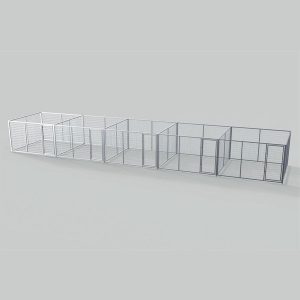 Complete 5-Run Kennel 10'x10' w/ Stainless steel hardware.