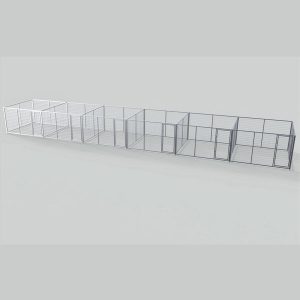 Complete 6-Run Kennel 10'x10' w/ Stainless steel hardware.