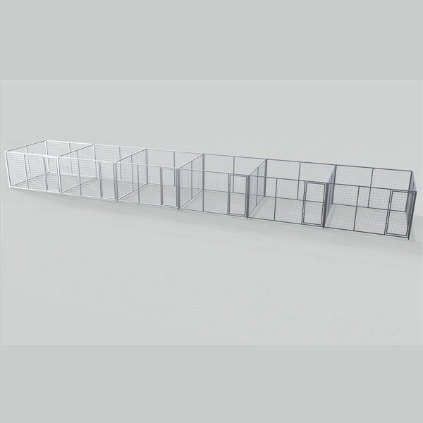 Complete 6-Run Kennel 10'x10' w/ Stainless steel hardware.