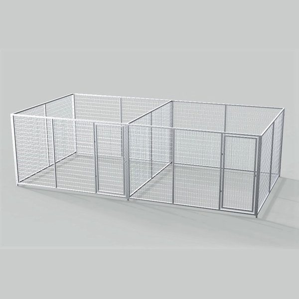 Complete 2-Run Kennel 10'x10' w/ Stainless steel hardware.