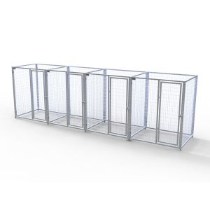 Complete 4-Run Kennel 5'x4' w/ Stainless steel hardware.