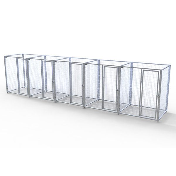 Complete 5-Run Kennel 5'x4' w/ Stainless steel hardware.