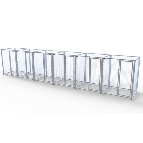 Complete 6-Run Kennel 5'x4' w/ Stainless steel hardware.